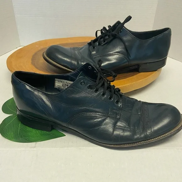 NWT Stacy Adams Navy Blue Wingtip Derby Sneakers Stacy Adams Synchro Leather Oxford Dress Sneakers, Navy  main image 4